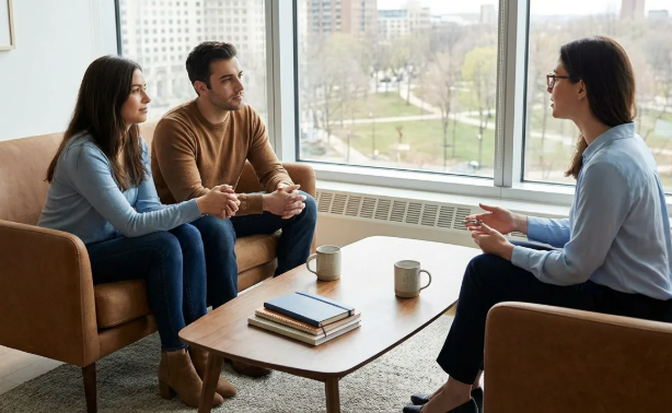 Illustration representing premarital counselling